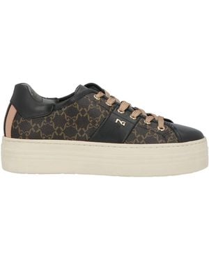 Nero Giardini Sneakers Leather, Textile Fibers - Brown