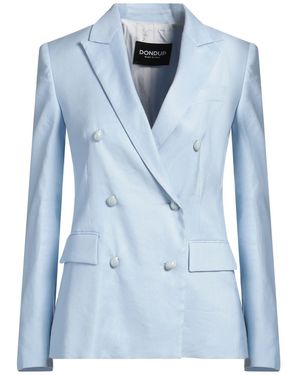 Dondup Blazer Linen, Viscose, Elastane - Blue