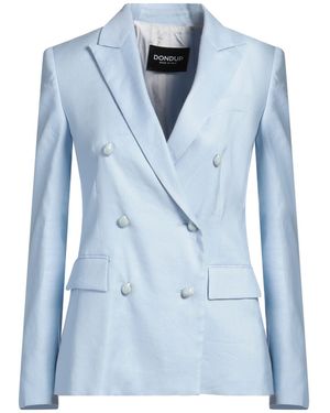 Dondup Sky Blazer Linen, Viscose, Elastane - Blue