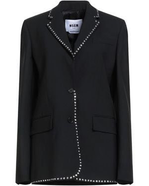 MSGM Blazer Virgin Wool, Elastane - Black