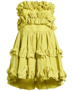 Babylon Lime Mini Dress Polyester - Yellow