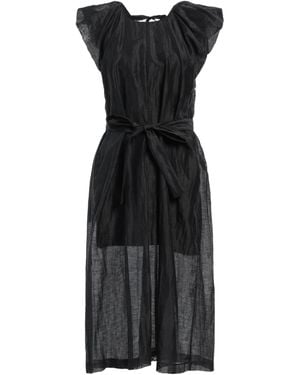 MEIMEIJ Midi Dress Linen, Polyester, Viscose - Black