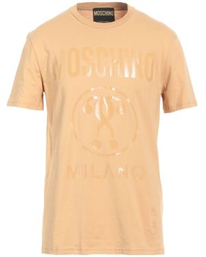 Moschino Logo-Print Organic Cotton T-Shirt - Natural