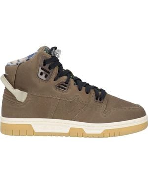 Acne Studios Khaki Sneakers Leather, Textile Fibers - Brown