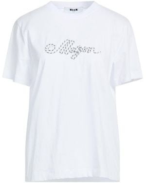MSGM T-Shirt Cotton - White