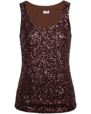 RUE DU BAC Chocolate Top Polyester, Elastane - Purple