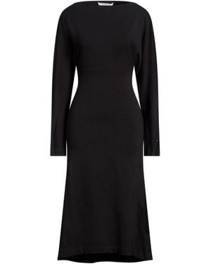 Philosophy Di Lorenzo Serafini Midi Dress Acrylic, Virgin Wool - Black