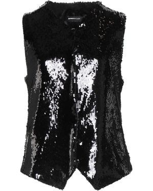 Emporio Armani Top Polyester, Elastane - Black