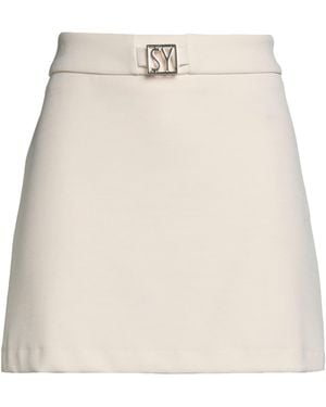 SEVENTY VENEZIA Cream Mini Skirt Polyester, Viscose, Elastane - Natural