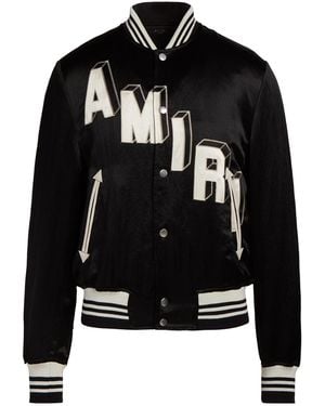 Amiri Jacket Acetate, Wool, Polyacrylic, Cow Leather, Elastane - Black