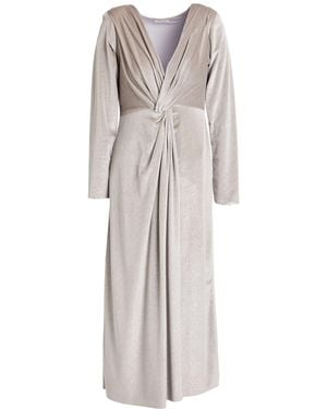 Motel Light Midi Dress Polyester, Elastane, Viscose - Gray