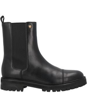 Versace Botines De Caña Alta - Negro