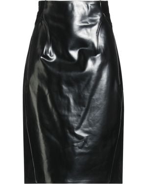 Mugler Midi Skirt Polyurethane, Polyester - Black