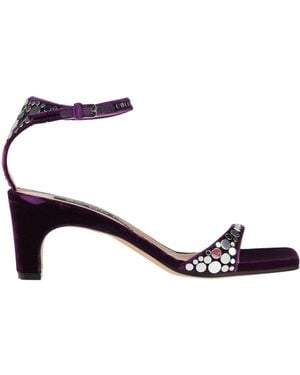 Sergio Rossi Sandals Leather - Purple
