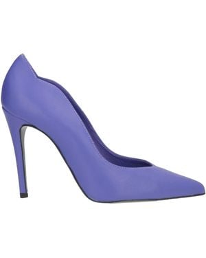 Rebel Queen Court Shoes Leather - Purple