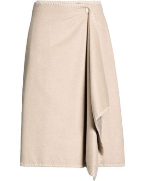 Agnona Midi Skirt Silk, Cashmere - Natural