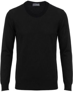 Drumohr Sweater Super 140S Wool - Black