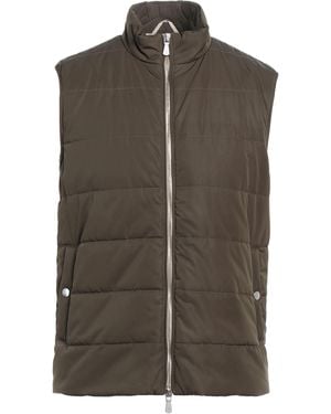 Eleventy Military Vest Polyester - Brown