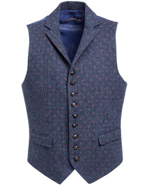 Paoloni Tailored Vest Virgin Wool - Blue
