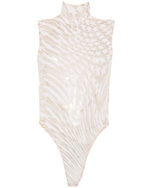 Mugler Bodysuit Polyamide, Elastane - White