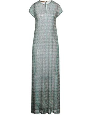 Siyu Maxi Dress Polyester, Metallic Fibre - Blue