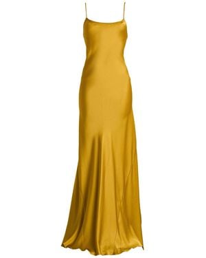 Victoria Beckham Mustard Maxi Dress Acetate, Viscose - Yellow