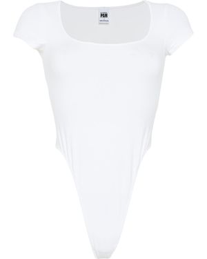 RE/DONE & PAM Bodysuit Cotton, Elastane - White