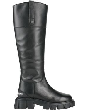 Love Moschino Boot Leather - Black