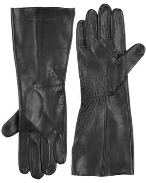 Emporio Armani Gloves Lambskin - Black