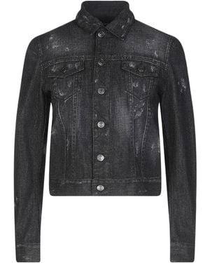 DSquared² Charcoal Denim Outerwear Cotton, Elastane - Black
