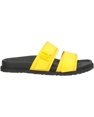 MSGM Sandals Leather - Yellow
