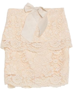 Elisabetta Franchi Mini Skirt - Natural