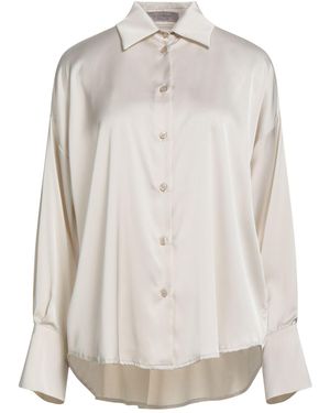 D.exterior Cream Shirt Polyester, Elastane - White