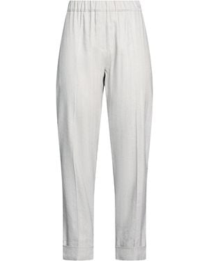 D.exterior Light Pants Linen, Viscose, Elastane - Gray