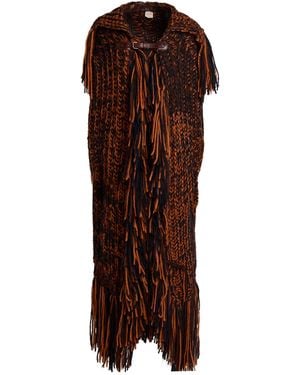 Tod's Tan Cape Alpaca Wool, Polyamide, Wool, Cow Leather - Brown