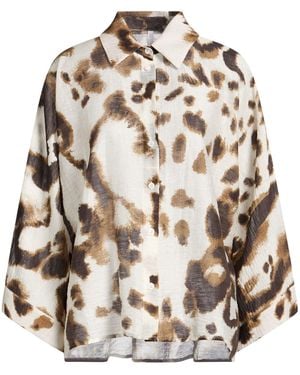 Imperial Dark Shirt Viscose, Polyamide, Linen - Natural
