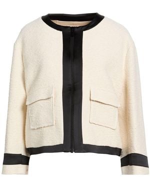 Semicouture Ivory Jacket Cotton, Elastane, Polyester - White