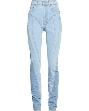 Mugler Jeans Cotton, Elastane - Blue