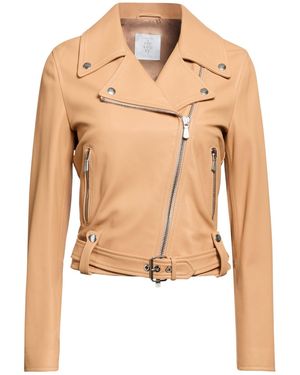 Eleventy Camel Jacket Sheepskin - Natural