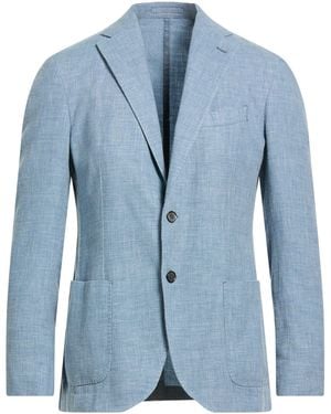 Brando Blazer Virgin Wool, Linen, Nylon - Blue