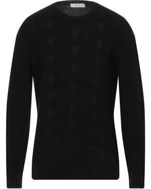 Vneck Jumper Merino Wool - Black