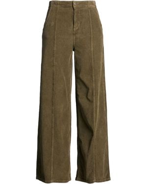 Twinset Military Trousers Cotton, Elastane - Green