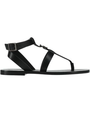Saint Laurent Thong Sandals - Black