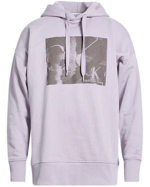 Calvin Klein Lilac Sweatshirt Cotton, Recycled Cotton - Blue