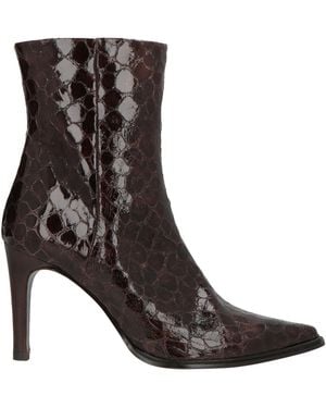Zinda Dark Ankle Boots Leather - Brown