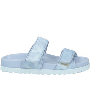 Gia Borghini Sandals Leather, Textile Fibres - Blue