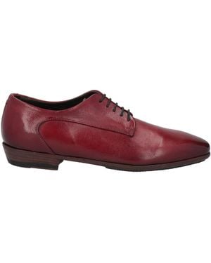 Pantanetti Burgundy Lace-Up Shoes Leather - Purple