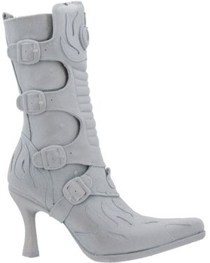 New Rock Ankle Boots Leather - Gray