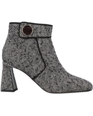 Pollini Ankle Boots Textile Fibres - Grey
