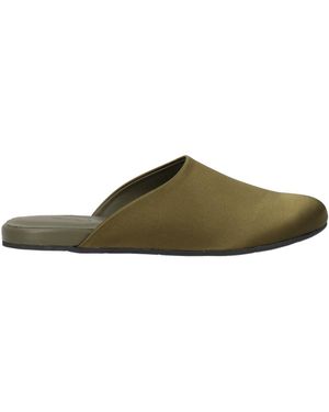 Ancient Greek Sandals Military Mules & Clogs Textile Fibres - Green